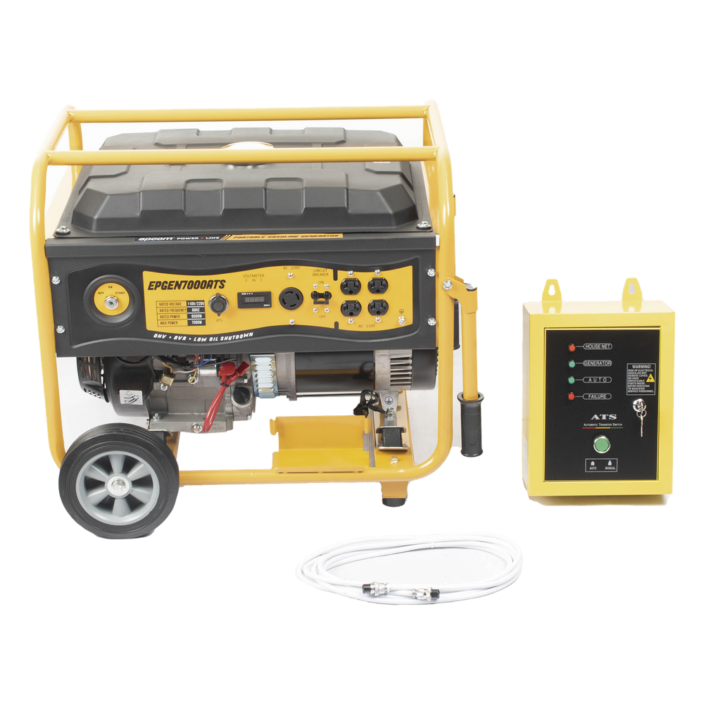 Generador a Gasolina 6.5KW con Encendido Automático ATS - EPGEN7000ATS
